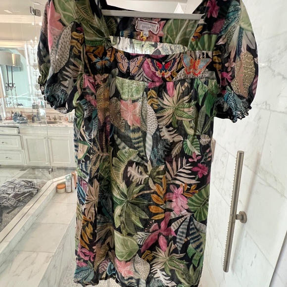 Johnny Was Tropical Puff Sleeve Dress - Picture 5 of 16